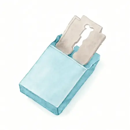 Water color illustrative image of a generic Razor Blades, 10 Pack