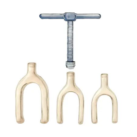 Water color illustrative image of a generic Rear Axle Bearing Puller Set, 3-Piece