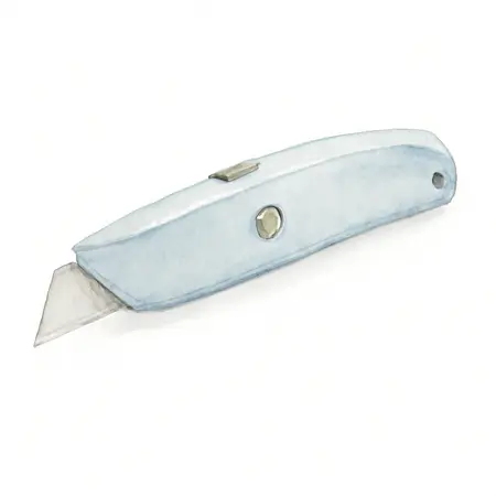 Water color illustrative image of a generic Retractable Utility Knife