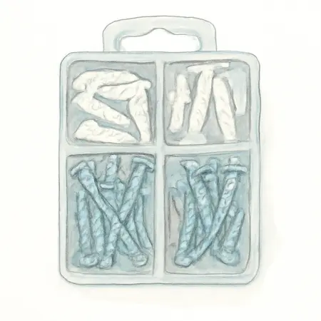 Water color illustrative image of a generic Ribbed Anchor Assortment, 165 Pc.