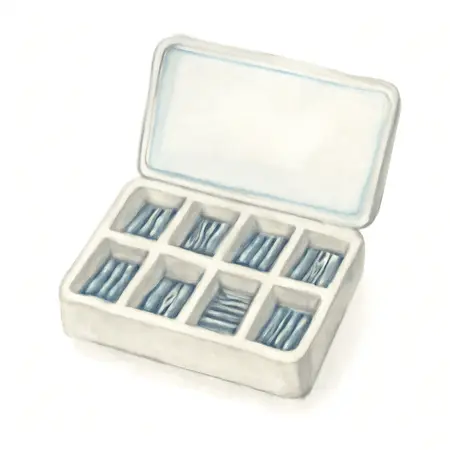 Water color illustrative image of a generic Roll Pin Storehouse, 120 Piece