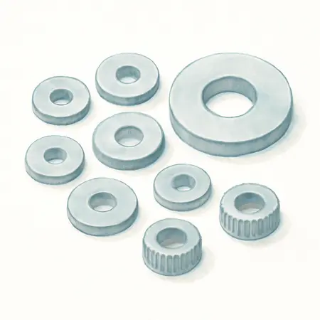 Water color illustrative image of a generic Router Template Guide Set, 9 Piece