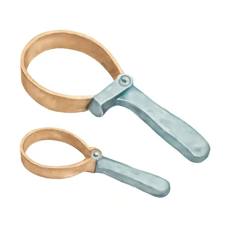 Water color illustrative image of a generic Rubber Strap Wrench Set, 2 Piece