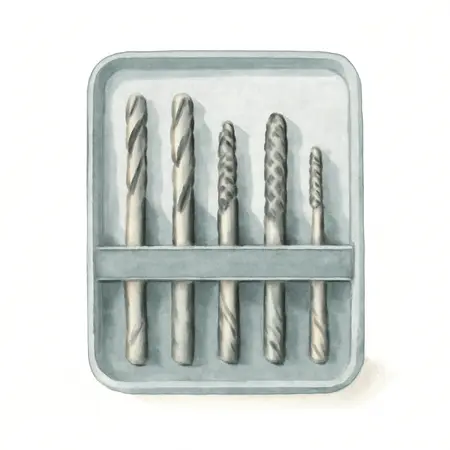 Water color illustrative image of a generic SAE Combination Drill/Tap Bit Set, 6 Piece