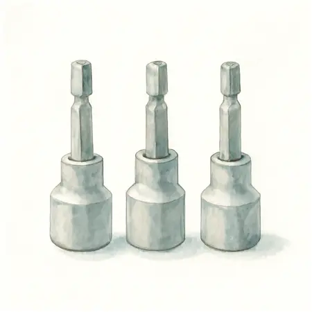 Water color illustrative image of a generic SAE Quick Release Magnetic Nutsetter Set, 3 Pc.