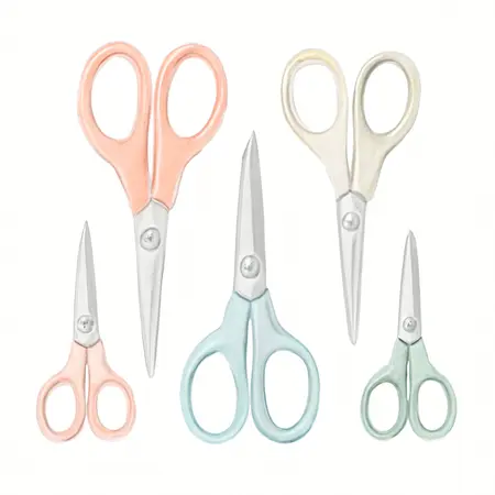 Water color illustrative image of a generic Scissors Set, 5 Piece