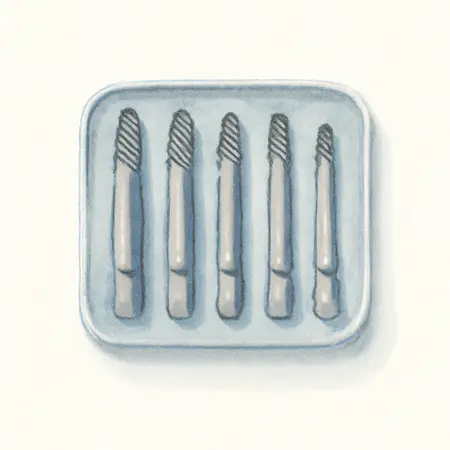 Water color illustrative image of a generic Screw Extractor Bit Set, 5-Piece