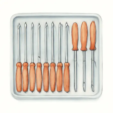 Water color illustrative image of a generic Screwdriver Set, 22 Pc.