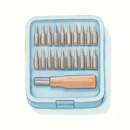 Water color illustrative image of a generic WARRIOR Security Bit Set, 33 Piece