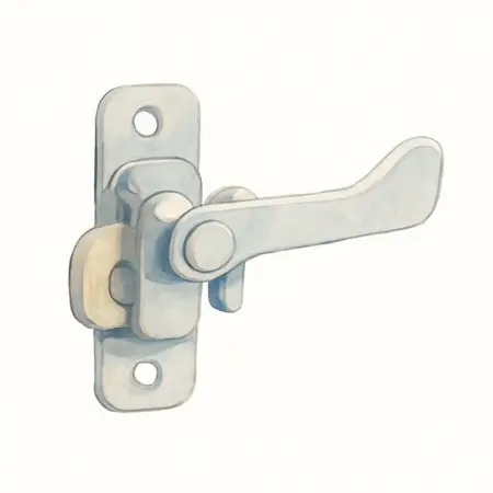 Water color illustrative image of a generic Self-Closing Gate Latch