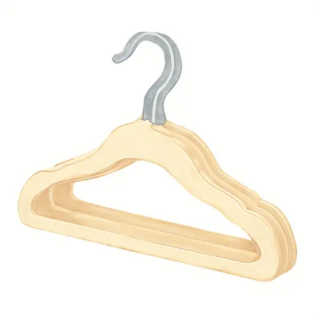 Water color illustrative image of a generic Self-Gripping Hangers, 4 Pack
