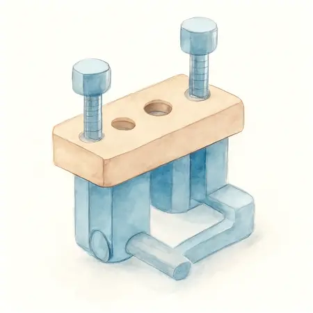 Water color illustrative image of a generic Self-Centering Doweling Jig