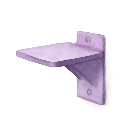 Water color illustrative image of a generic Side Tray for 5-Drawer Mechanics Cart and 6-Drawer Full-Bank Cart, Purple