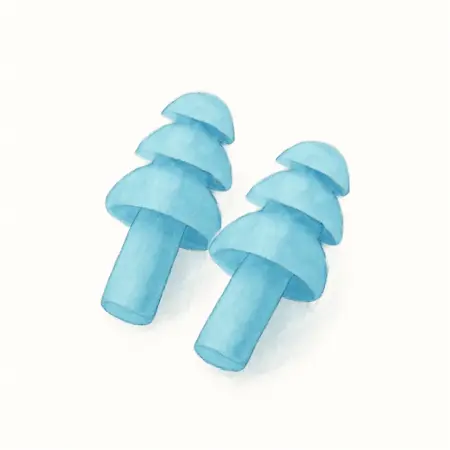 Water color illustrative image of a generic Reusable Silicone Earplugs, 50 Pack