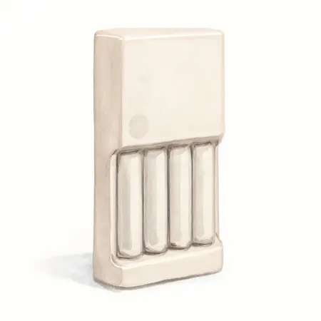 Water color illustrative image of a generic Slim Wall Mount Battery Charger