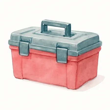 Water color illustrative image of a generic Small Modular Tool Box