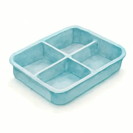 Water color illustrative image of a generic Small Ultra-Grip Flexible Parts Tray