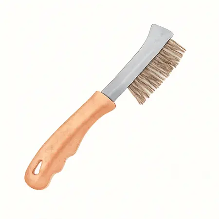 Water color illustrative image of a generic Soft Grip Carbon Steel Brush with Scraper