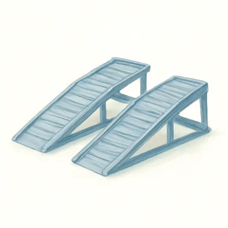 Water color illustrative image of a generic PITTSBURGH 4000 lb. Capacity Solid Steel Auto Ramp Set