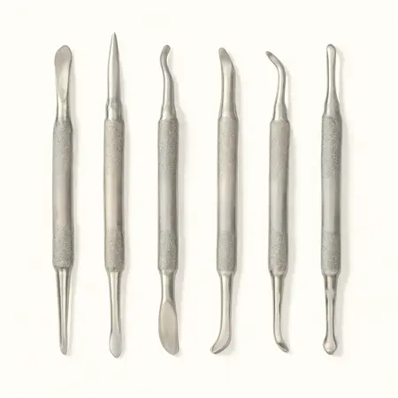 Water color illustrative image of a generic Stainless Steel Carving Set, 6 Piece