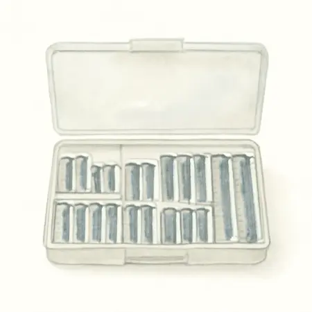 Water color illustrative image of a generic Stainless Steel Machine Screw Kit, 57 Piece