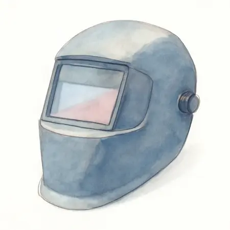Water color illustrative image of a generic CHICAGO ELECTRIC Standard Auto-Darkening Welding Helmet