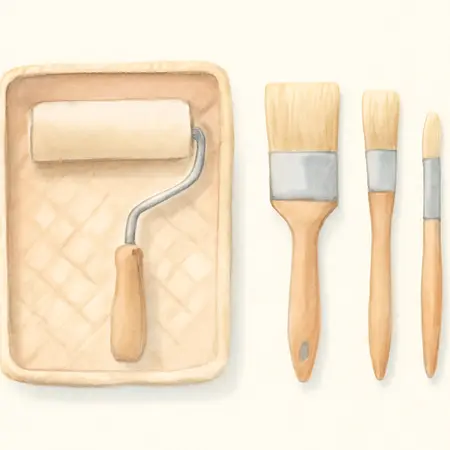 Water color illustrative image of a generic Standard Paint Kit, 9-Piece, BETTER Quality