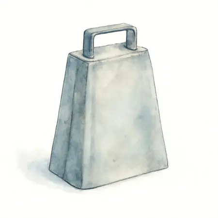 Water color illustrative image of a generic Steel Cowbell