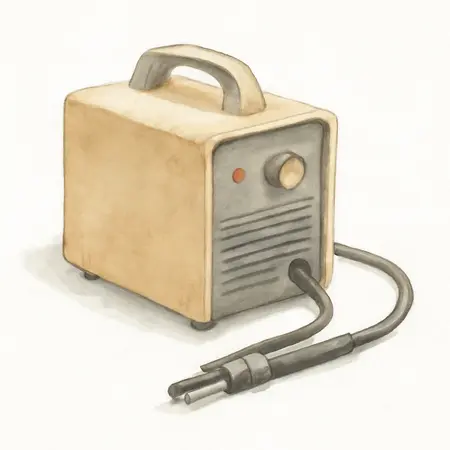 Water color illustrative image of a generic Stick 225 Inverter Welder with Electrode Holder