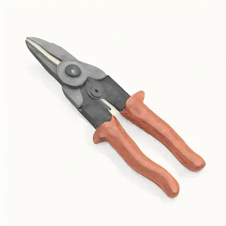 Water color illustrative image of a generic Straight Cut Aviation Snips