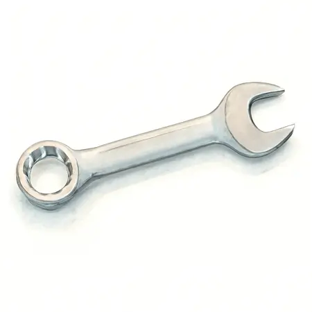 Water color illustrative image of a generic Stubby Professional SAE Combination Wrench Set, 10 Pc.