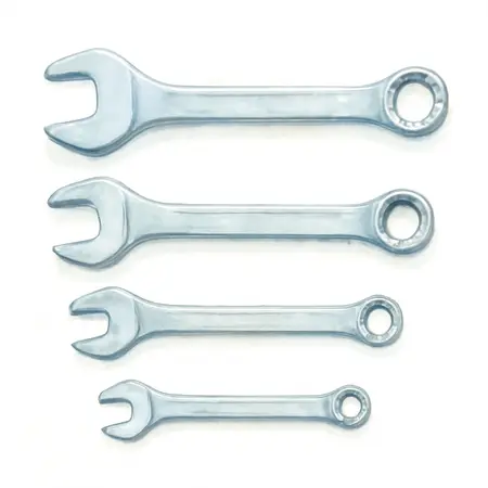 Water color illustrative image of a generic Super Jumbo SAE Combination Wrench Set, 4 Piece
