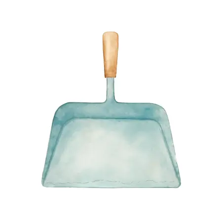 Water color illustrative image of a generic Super Wide Steel Dust Pan