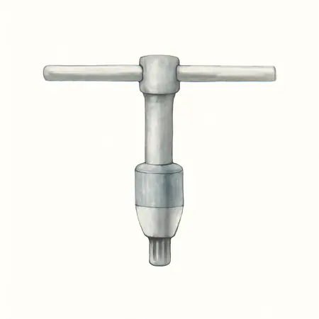 Water color illustrative image of a generic T-Handle Tap Wrench Set, 3 Pc.