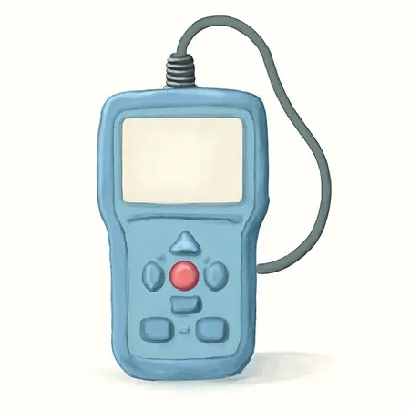 Water color illustrative image of a generic T7 Professional Wired Diagnostics Tablet Scanner