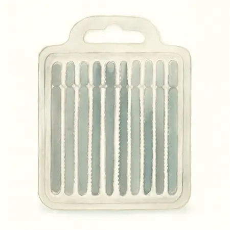 Water color illustrative image of a generic T-Shank Jig Saw Blade Set, 36 Piece