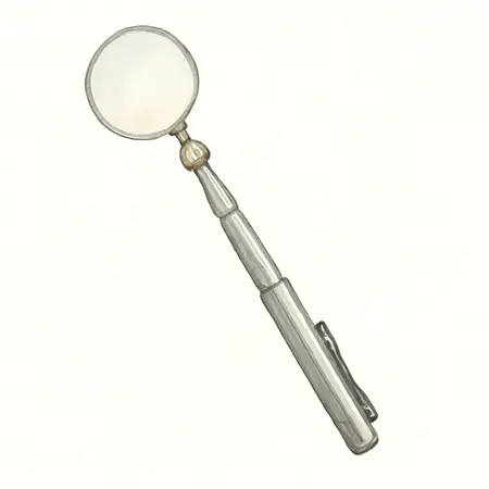 Water color illustrative image of a generic Telescoping Mirror