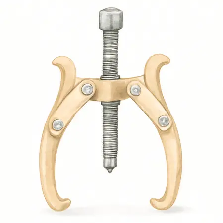Water color illustrative image of a generic Three-Jaw Puller Set, 4 Piece