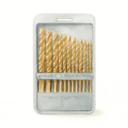 Water color illustrative image of a generic Titanium Drill Bit Set, 29 Piece