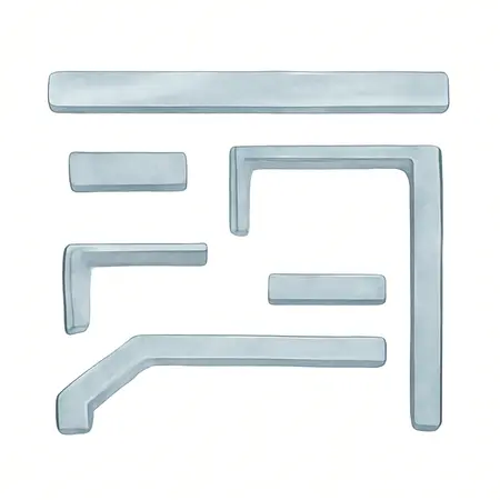Water color illustrative image of a generic Titanium Trim Kit for Series 3 27 in. Roll Cab