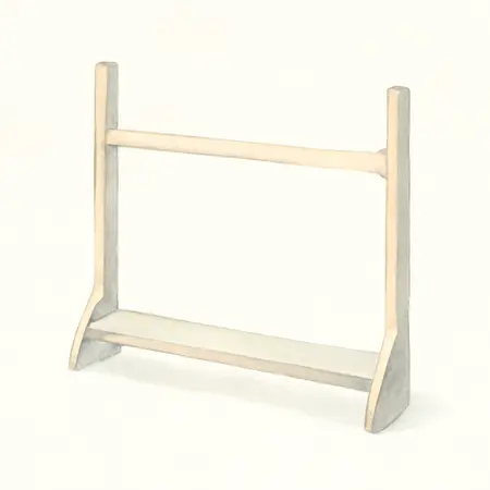 Water color illustrative image of a generic Titanium Trim Kit for Series 3 56 in. Work Center Hutch