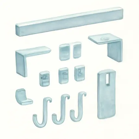 Water color illustrative image of a generic Titanium Trim Kit for Series 3 72 in. Roll Cab