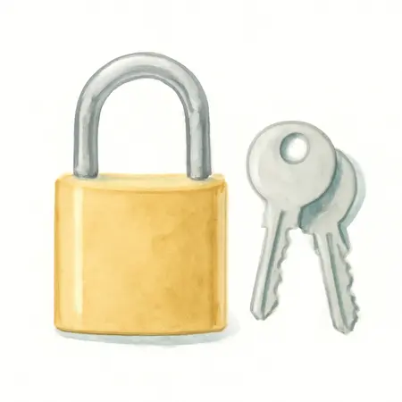 Water color illustrative image of a generic Toolbox Lock Set, 15 Pk.