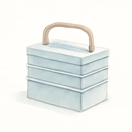 Water color illustrative image of a generic Toolbox Set, 4 Piece