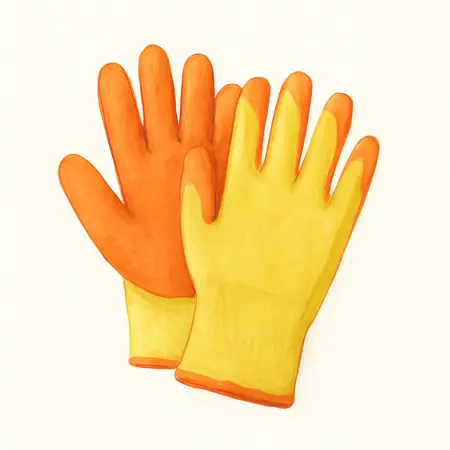 Water color illustrative image of a generic Touchscreen Hi-Vis Polyurethane Coated Work Gloves, Large