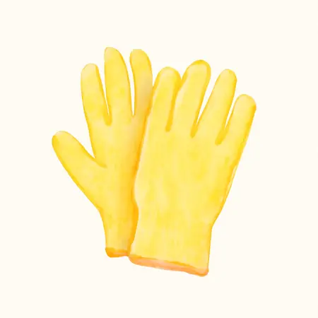 Water color illustrative image of a generic Touchscreen Hi-Vis Polyurethane Coated Work Gloves, Medium