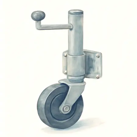 Water color illustrative image of a generic Trailer Jack Swivel Wheel