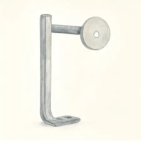 Water color illustrative image of a generic Trailer Spare Tire Carrier