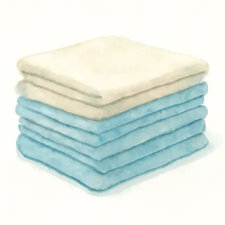 Water color illustrative image of a generic Ultra-Plush Edgeless Microfiber Towels, 12-Pack
