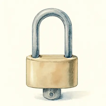 Water color illustrative image of a generic Universal Coupler Receiver Lock